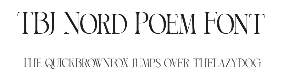 TBJ Nord Poem Font by Taboja Std — Display Font