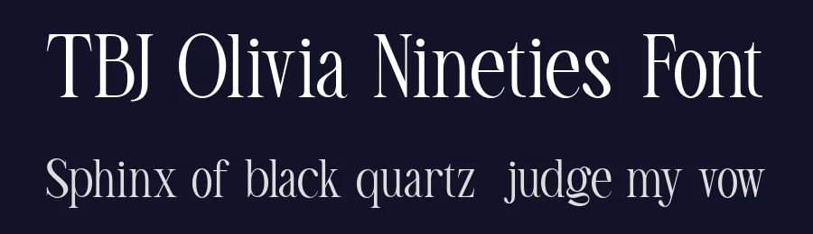TBJ Olivia Nineties Font by Taboja Std — Decorative Font — thumbnail 2