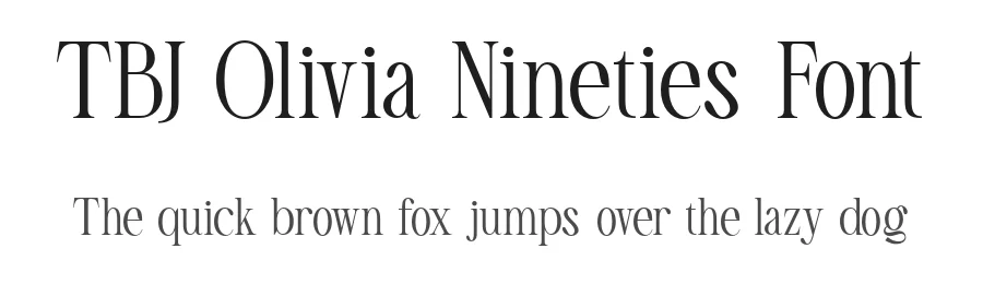 TBJ Olivia Nineties Font by Taboja Std — Decorative Font