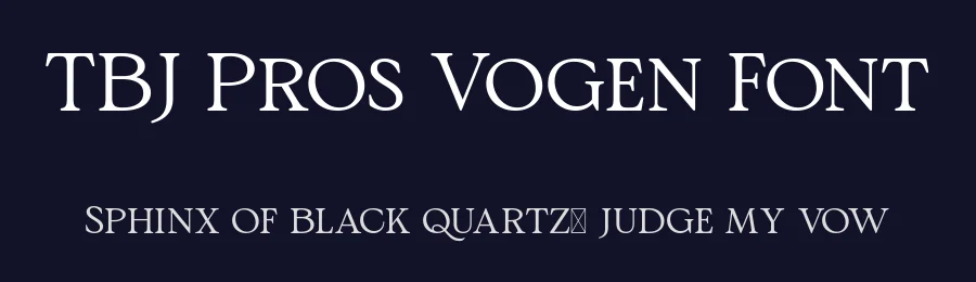 TBJ Pros Vogen Font by Taboja Std — Serif Font — thumbnail 2
