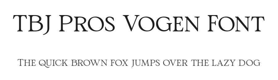 TBJ Pros Vogen Font by Taboja Std — Serif Font