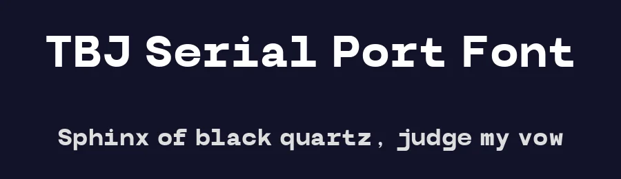 TBJ Serial Port Font by Taboja Std — Display Font — thumbnail 2