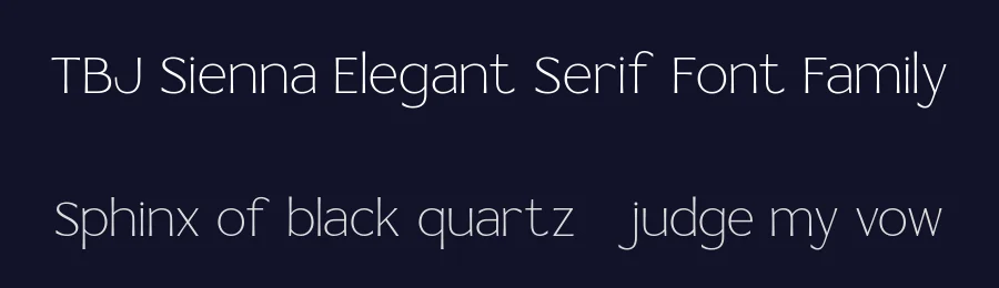 TBJ Sienna Elegant Serif Font Family by Taboja Std — Serif Font — thumbnail 2