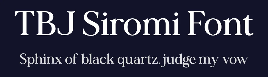 TBJ Siromi Font by Taboja Std — Decorative Font — thumbnail 2