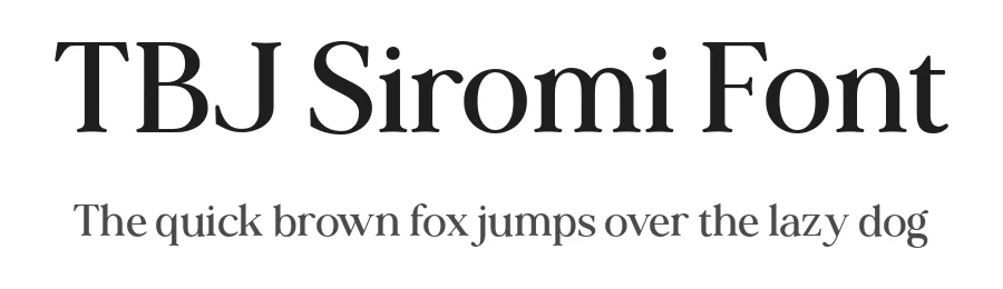 TBJ Siromi Font by Taboja Std — Decorative Font