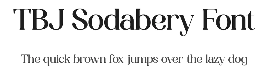 TBJ Sodabery Font by Taboja Std — Display Font