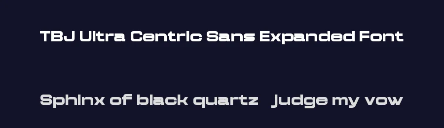 TBJ Ultra Centric Sans Expanded Font by Taboja Std — Sans Serif Font — thumbnail 2
