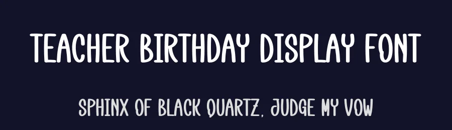 Teacher Birthday Display Font by andikastudio — Display Font — thumbnail 2