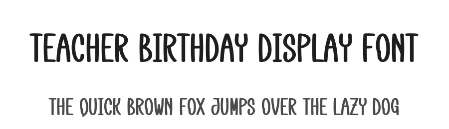 Teacher Birthday Display Font by andikastudio — Display Font