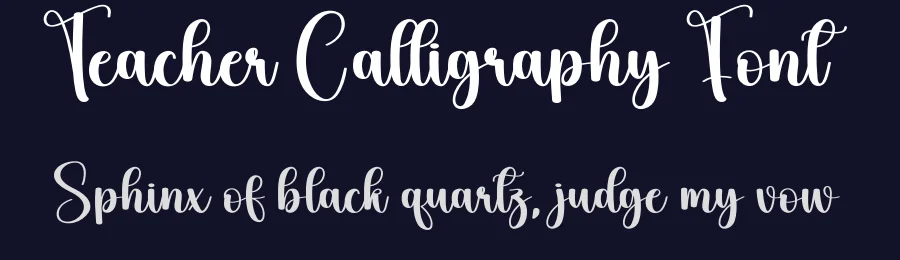 Teacher Calligraphy Font by creativeletter — Script Handwritten Font — thumbnail 2