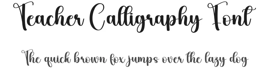 Teacher Calligraphy Font by creativeletter — Script Handwritten Font