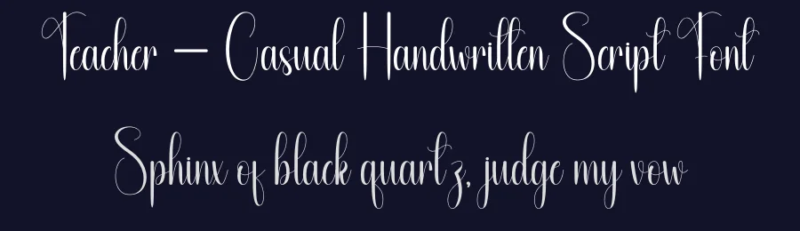 Teacher – Casual Handwritten Script Font by andikastudio — Script Handwritten Font — thumbnail 2