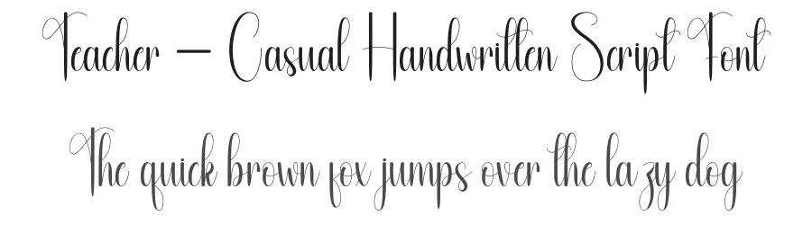 Teacher – Casual Handwritten Script Font by andikastudio — Script Handwritten Font