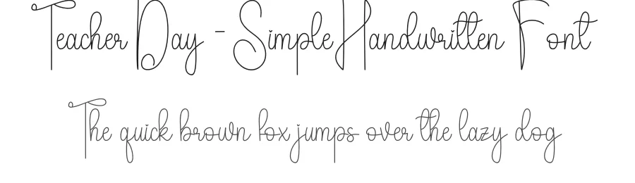 Teacher Day – Simple Handwritten Font by andikastudio — Script Handwritten Font