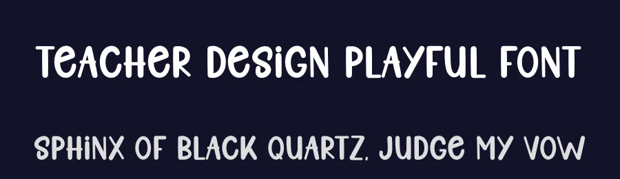 Teacher Design Playful Font by freshtypeink — Display Font — thumbnail 2