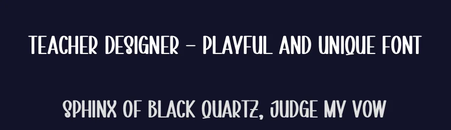 Teacher Designer – Playful And Unique Font by andikastudio — Display Font — thumbnail 2