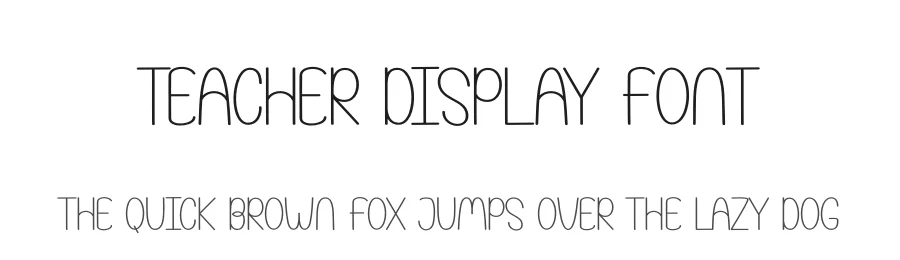Teacher Display Font by andikastudio β Display Font