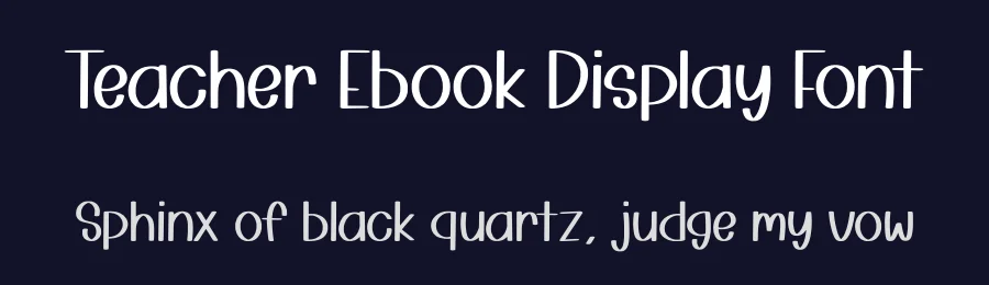 Teacher Ebook Display Font by Craftedtype — Decorative Font — thumbnail 2