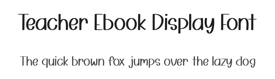 Teacher Ebook Display Font by Craftedtype — Decorative Font