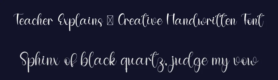 Teacher Explains – Creative Handwritten Font by freshtypeink — Script Handwritten Font — thumbnail 2