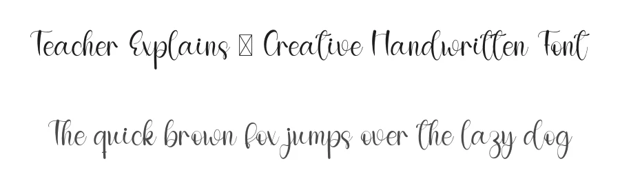 Teacher Explains – Creative Handwritten Font by freshtypeink — Script Handwritten Font