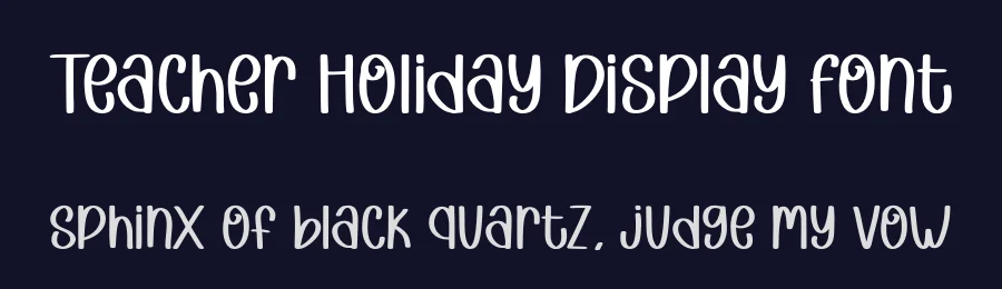 Teacher Holiday Display Font by Craftedtype — Decorative Font — thumbnail 2