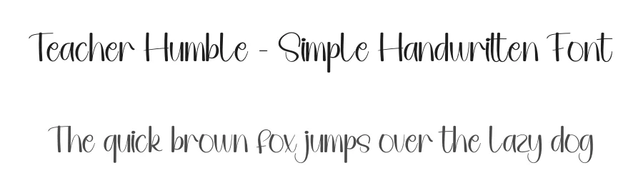 Teacher Humble – Simple Handwritten Font by andikastudio — Display Font