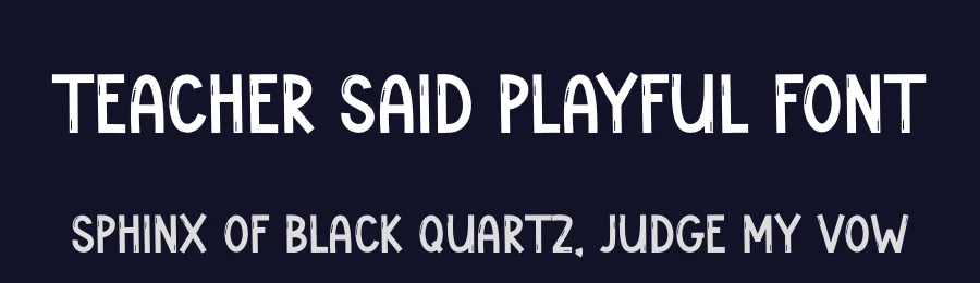 Teacher Said Playful Font by freshtypeink — Display Font — thumbnail 2