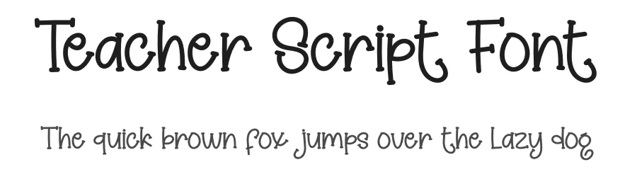 Teacher Script Font by creativeletter — Display Font