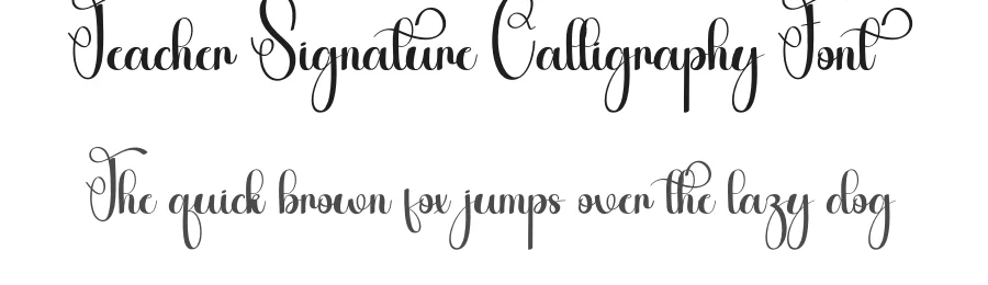 Teacher Signature Calligraphy Font by andikastudio — Script Handwritten Font