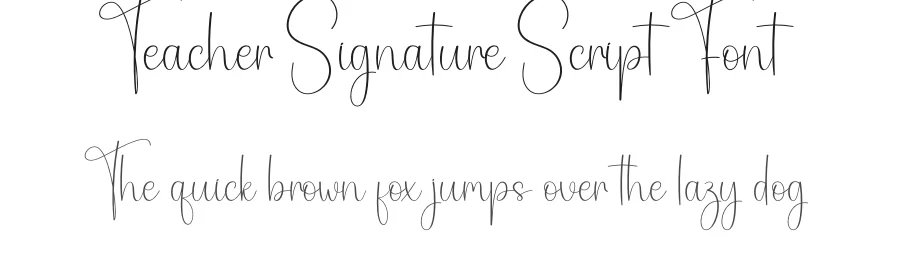 Teacher Signature Script Font by creativeletter — Script Handwritten Font