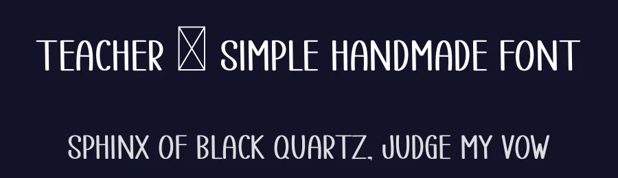 Teacher – Simple Handmade Font by freshtypeink — Display Font — thumbnail 2