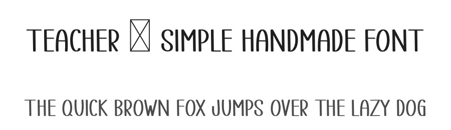 Teacher – Simple Handmade Font by freshtypeink — Display Font