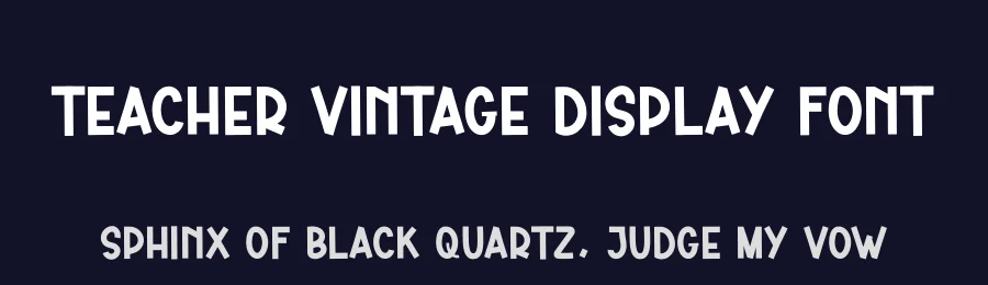 Teacher Vintage Display Font by creativeletter — Display Font — thumbnail 2