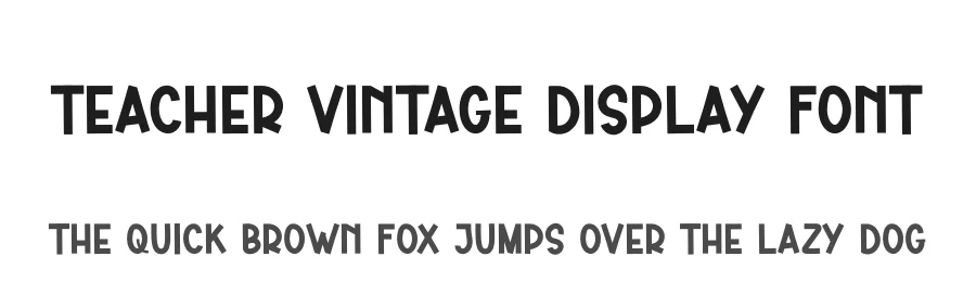 Teacher Vintage Display Font by creativeletter — Display Font