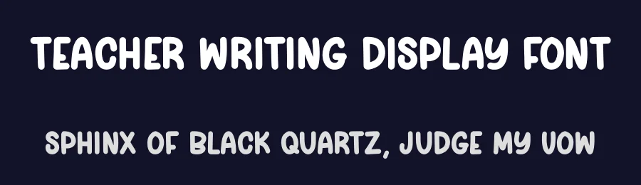 Teacher Writing Display Font by Craftedtype — Decorative Font — thumbnail 2