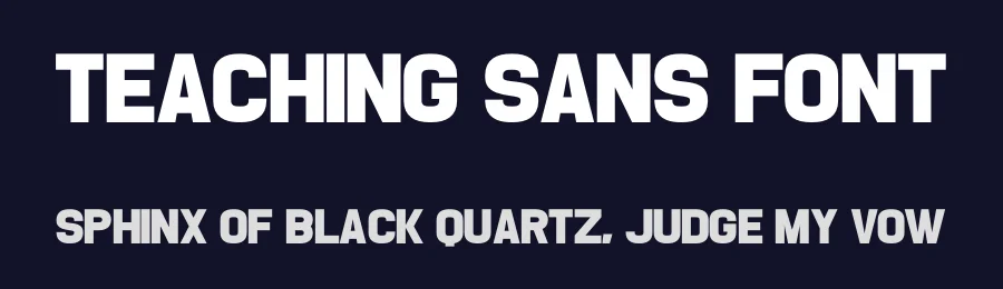 Teaching Sans Font by Craftedtype — Decorative Font — thumbnail 2