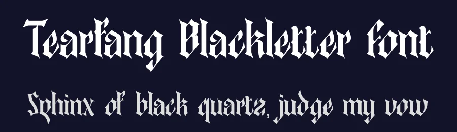 Tearfang Blackletter Font by timelesstype.co — Blackletter Font — thumbnail 2