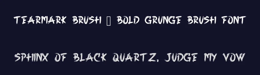 Tearmark Brush – Bold Grunge Brush Font by idealistudio — Script Handwritten Font — thumbnail 2
