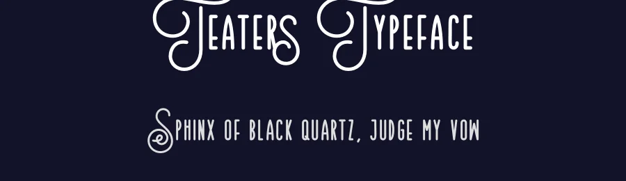 Teaters Typeface by Typeface — Display Font — thumbnail 2