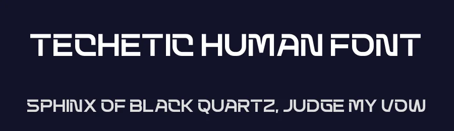 Techetic Human Font by timelesstype.co — Display Font — thumbnail 2