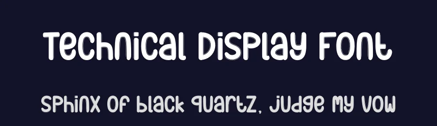 Technical Display Font by creativeletter — Display Font — thumbnail 2