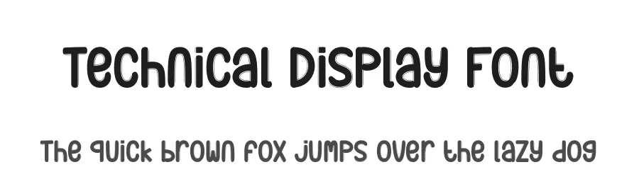 Technical Display Font by creativeletter — Display Font