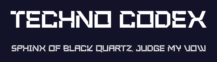 Techno Codex by MasyafiStudio — Display Font — thumbnail 2