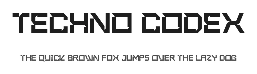 Techno Codex by MasyafiStudio — Display Font