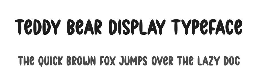 Teddy Bear Display Typeface by andikastudio — Display Font