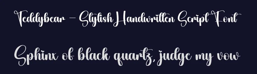 Teddybear – Stylish Handwritten Script Font by creativeletter — Script Handwritten Font — thumbnail 2