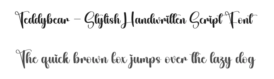 Teddybear – Stylish Handwritten Script Font by creativeletter — Script Handwritten Font