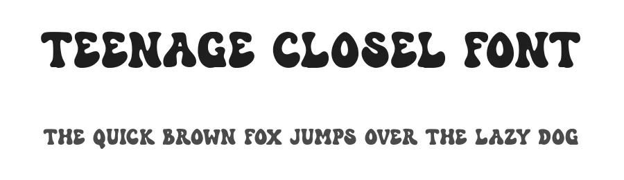 Teenage Closel Font by Teenage Foundry — Display Font