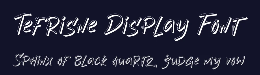 Tefrisne Display Font by Dhabee — Script Handwritten Font — thumbnail 2